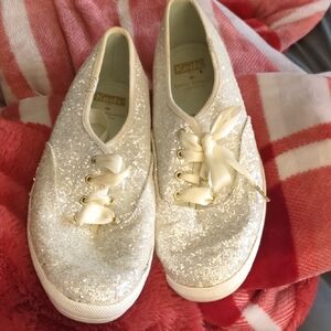 Keds Glitter Sneakers with Ribbon Laces